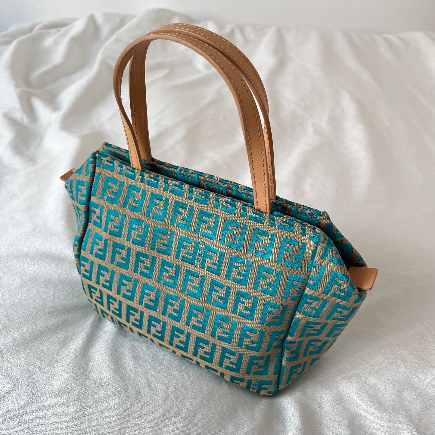 Fendi Zucchino Top Handle Mini Bag