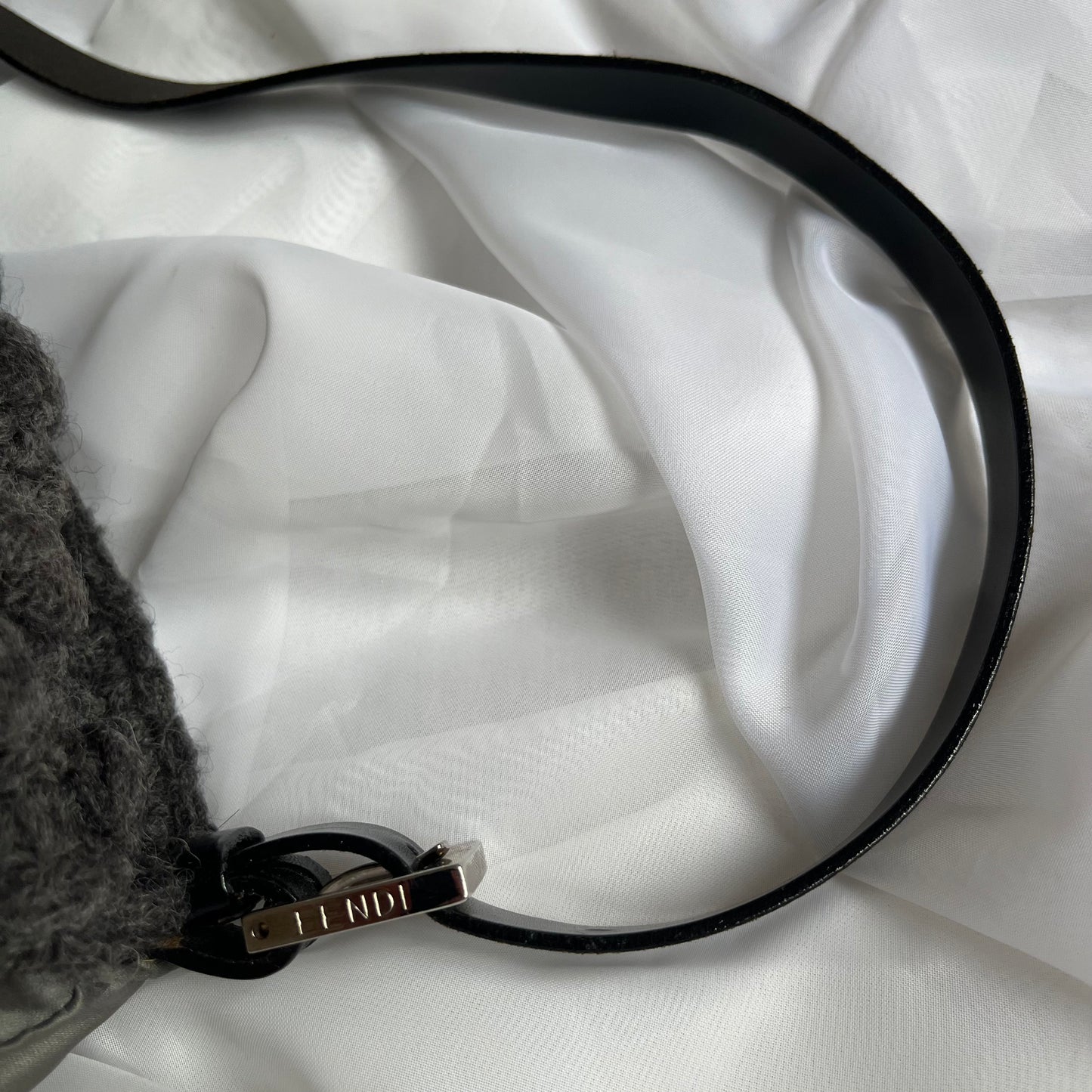 Fendi Wool Leather Mamma Baguette Bag