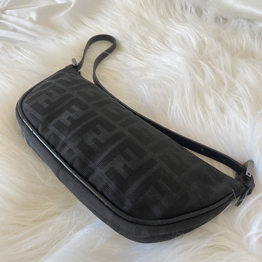 Fendi Black Zucca Pochette