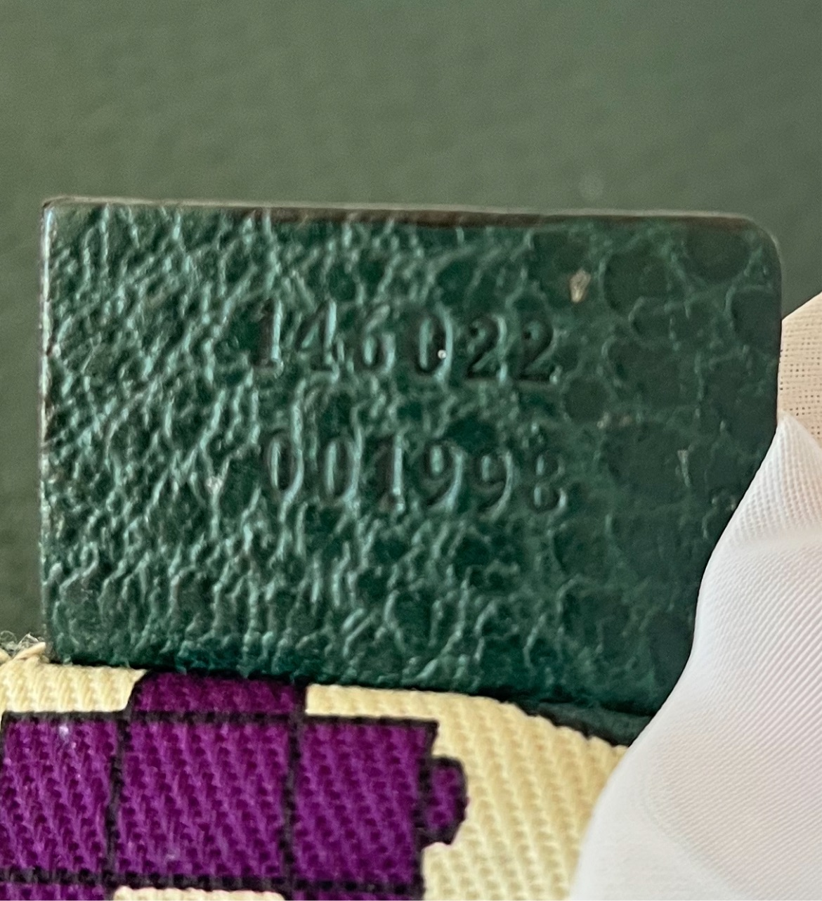 Gucci Green Textured Leather Horsebit Pochette