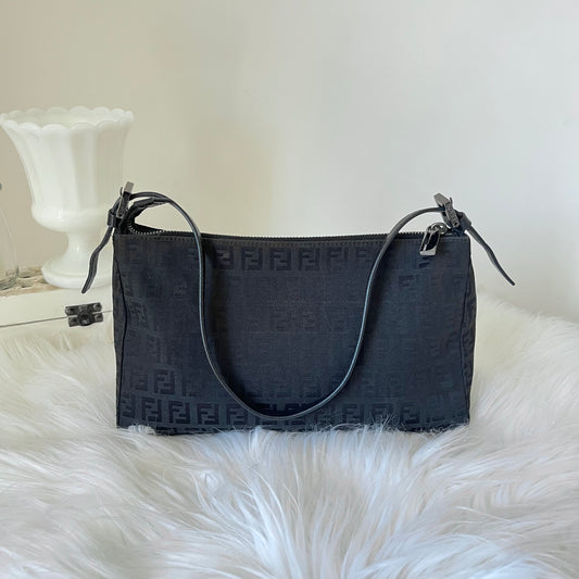 Fendi Mini Zucchino Forever Chain Pochette - Neutrals Shoulder Bags,  Handbags - FEN292104